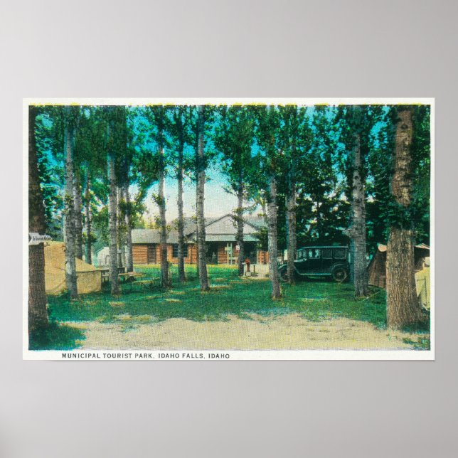 Póster Vista de Municipal Tourist Park Idaho Falls, ID (Frente)