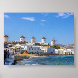 Poster Vista de Mykonos Grécia