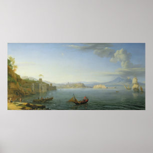 Poster Vista de Nápoles, 1750