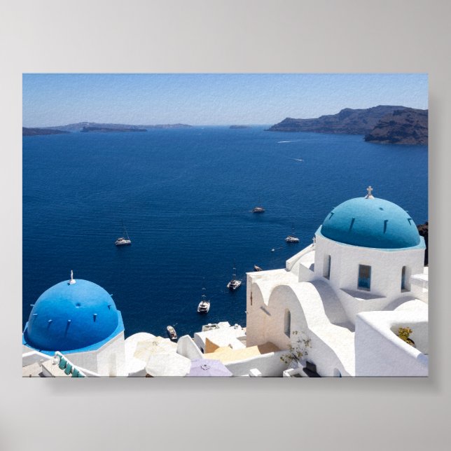 Poster Vista de Oia Santorini (Frente)