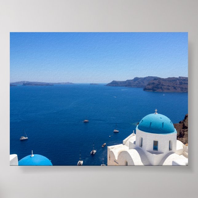 Poster Vista de Oia Santorini (Frente)