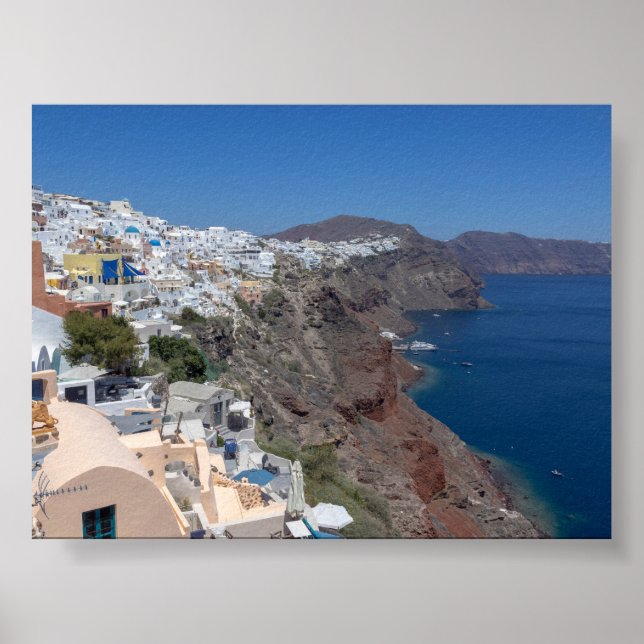 Poster Vista de Oia Santorini (Frente)