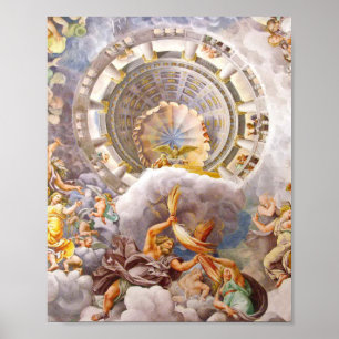 Poster Vista De Olympus Home Gods Fresco Por Giulio Roman