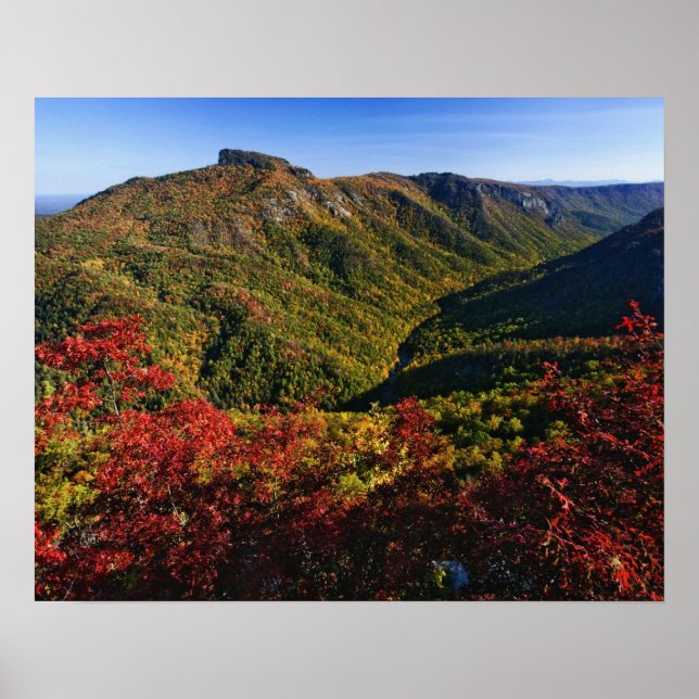 Póster Vista de outono da Linville Gorge frequentemente c (Frente)