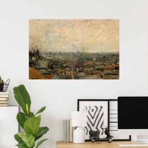 Póster Vista de Paris desde Montmartre por Vincent van Go