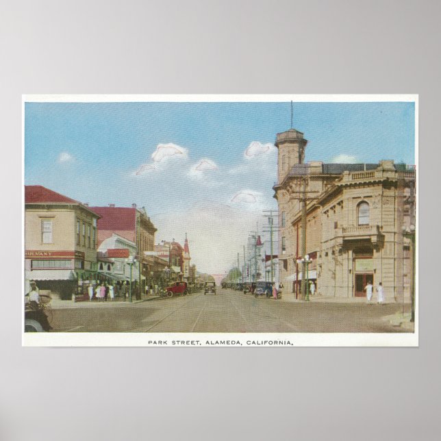 Poster Vista de Park StreetAlameda, CA (Frente)