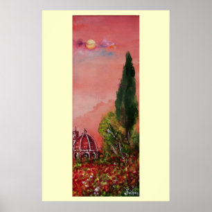 PÓSTER VISTA DE SANTA MARIA DA FLOR / FLORENÇA NO PÔR DO