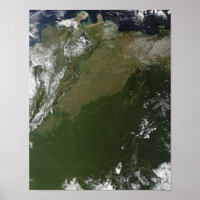 Póster Vista de satélite da Colúmbia Oriental (Frente)