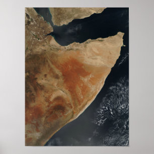 Póster Vista de satélite do Corno de África
