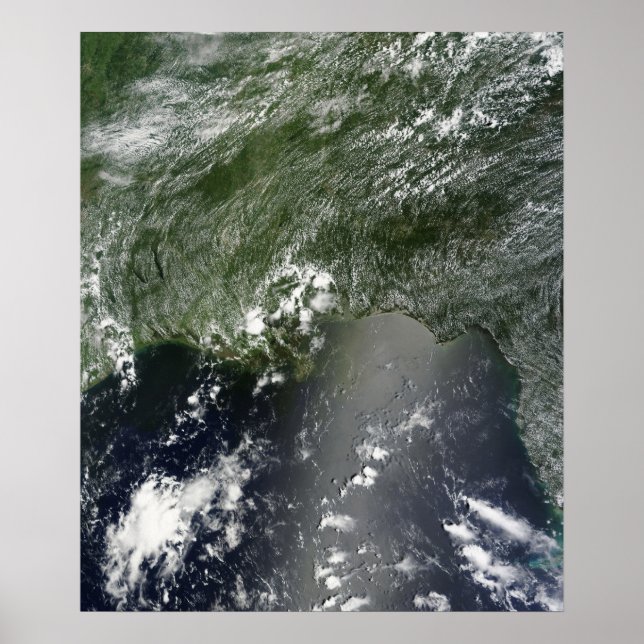 Póster Vista de satélite do Golfo do México 2 (Frente)