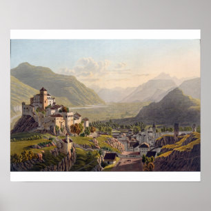 Póster Vista de Sion, ilustração 'da viagem Pittoresqu