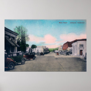 Póster Vista de StreetLakeport principal, CA