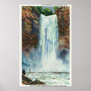 Poster Vista de Taughannock Falls de Baixo
