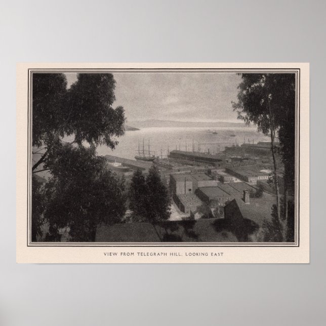 Poster Vista de Telegraph Hill a leste (Frente)