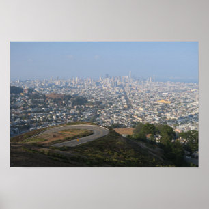 Poster Vista de Twin Peaks San Francisco