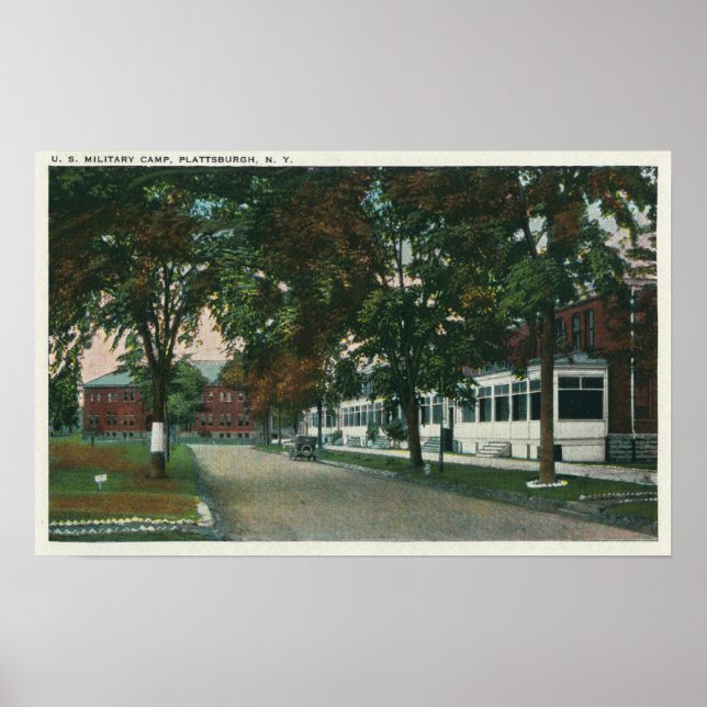 Poster Vista de um Campo Militar dos EUA (Frente)