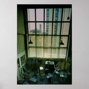 Poster Vista de um estúdio, construído entre 1897 e 1999