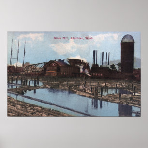 Poster Vista de um moinho do Slade