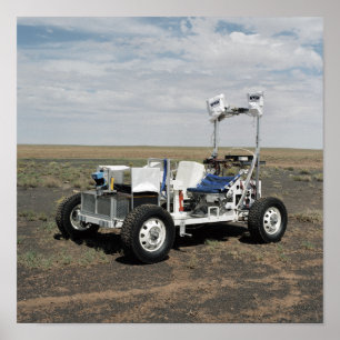 Póster Vista de um veículo lunar de 1-G Rover