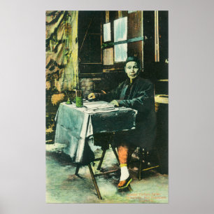 Poster Vista de uma Convidadora Chinesa da Fortuna