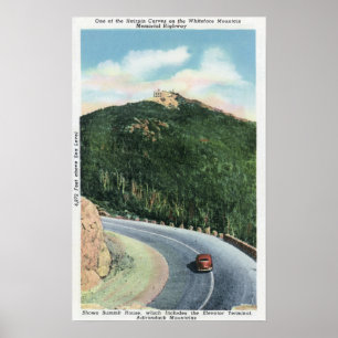 Póster Vista de uma curva do gancho de cabelo no Hwy