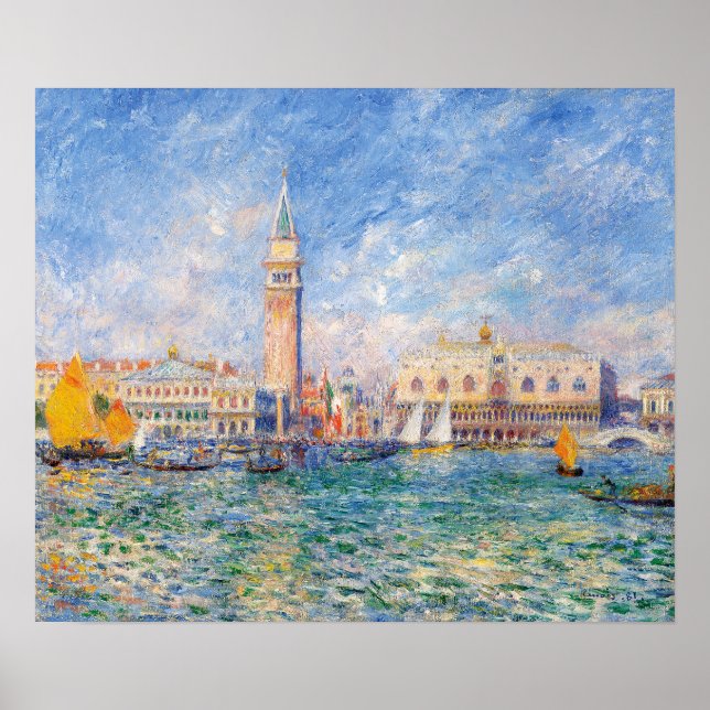 Póster Vista de Veneza por Renoir (Frente)