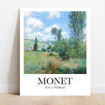 Poster Vista de Vétheuil por Claude Monet<br><div class="desc">Traga para casa uma história da arte com esta bela poster de Visão de Vétheuil do pintor impressionista francês Claude Monet. Pintado em 1880,  esse petróleo sobre a obra-prima da canvas representa a vila de Vétheuil,  noroeste de Paris,  onde Monet instalou sua casa em 1878.</div>