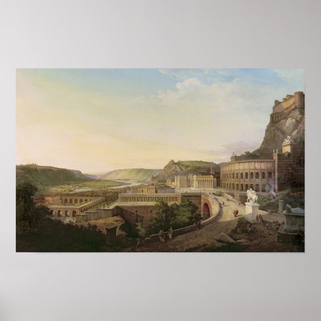 Poster Vista de Viena no Roman Times, 1860 (Frente)