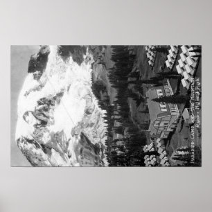 Póster Vista do acampamento do paraíso e do Mt mais