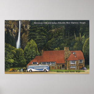 Poster Vista do alojamento das quedas de Multnomah