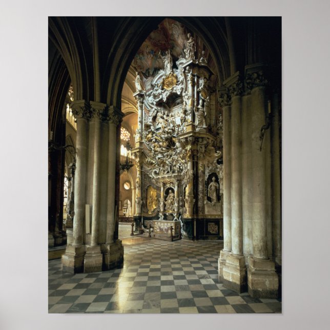 Póster Vista do altar e do "Transparente", c.1720 (Frente)