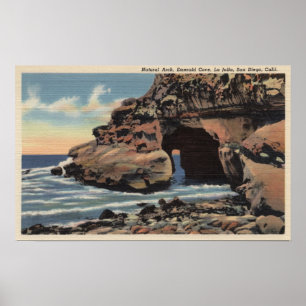 Póster Vista do arco natural, Emerald Cove