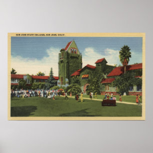 Poster Vista do Campus da Universidade Estadual de San Jo