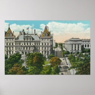Poster Vista do Capitólio do estado & educacional