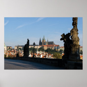 Poster Vista do Castelo da ponte Carlos em Praga