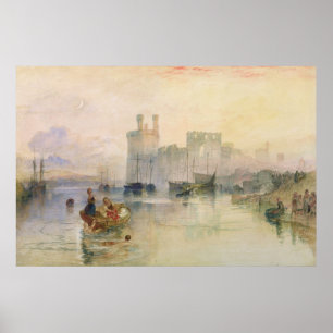 Póster Vista do castelo de Carnarvon