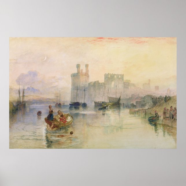 Póster Vista do Castelo de Carnarvon (Frente)