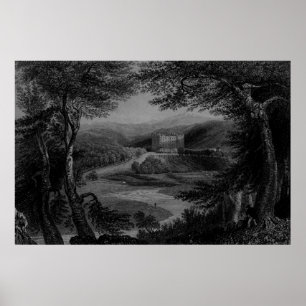 Poster Vista do castelo de Drumlanrig, Dumfrieshire