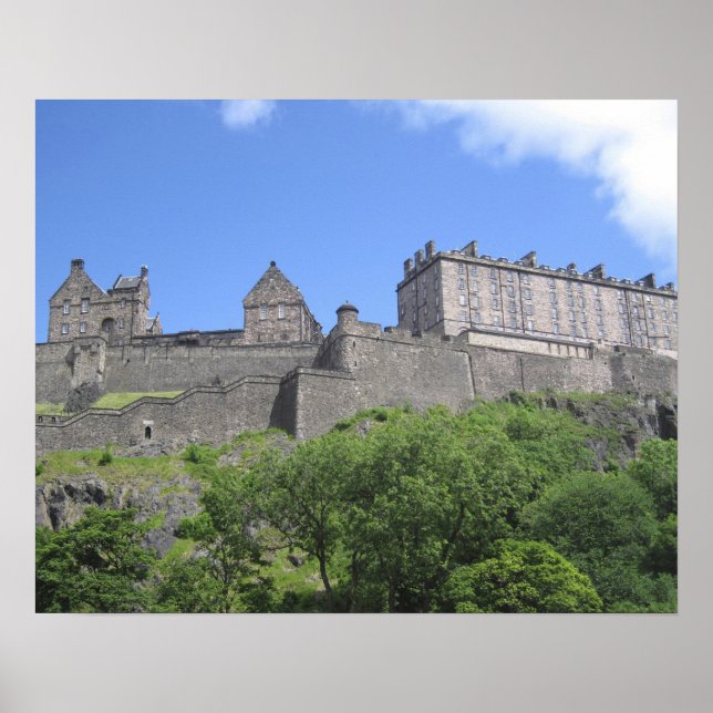 Póster Vista do Castelo de Edimburgo, Edimburgo, Escócia, (Frente)