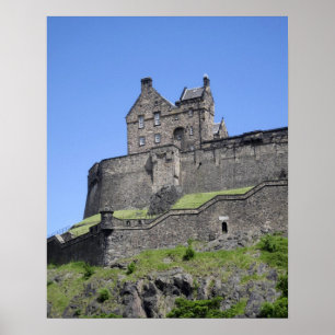 Póster Vista do Castelo de Edimburgo, Edimburgo, Escócia