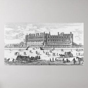 Póster Vista do castelo de Santo-Germano-en-Laye