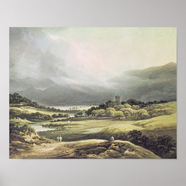 Poster Vista do Castelo Dunloe, Killarney, 1805 (Frente)