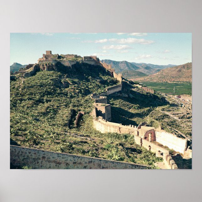 Póster Vista do castelo, século oitavo e 12 (Frente)