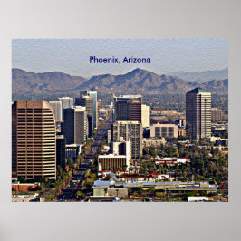 Póster Vista do Centro de Phoenix, Arizona