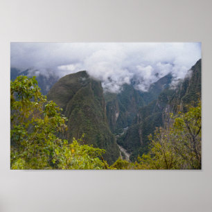 Poster Vista do comboio para Machu Picchu, Peru