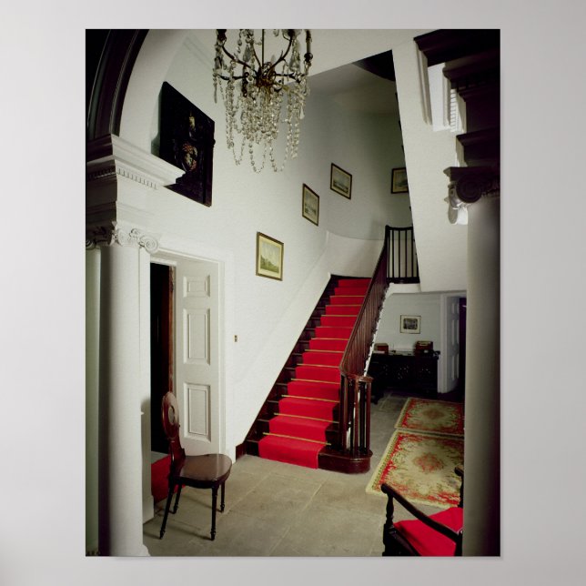 Póster Vista do corredor e da escada (Frente)