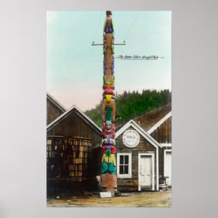 Poster Vista do corvo TotempoleWrangell, AK