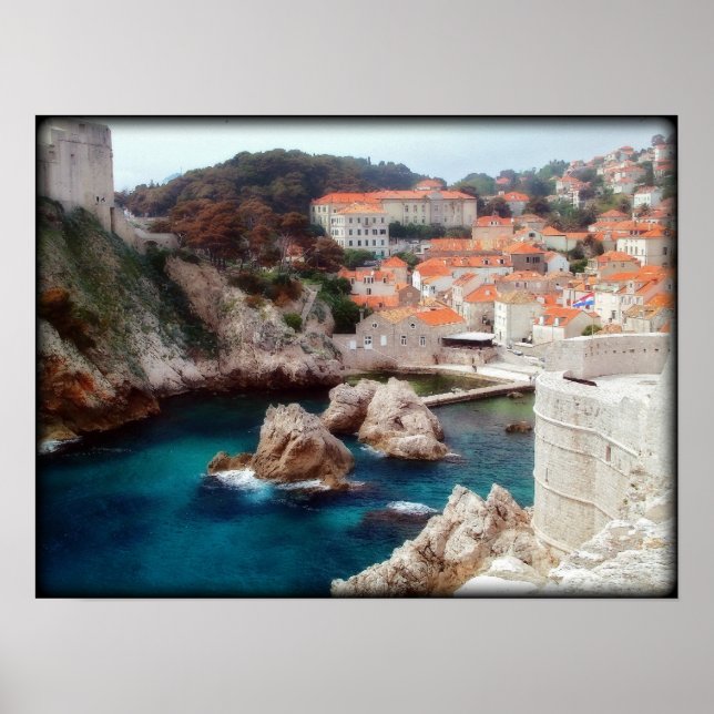 Póster Vista do Dubrovnik (Frente)