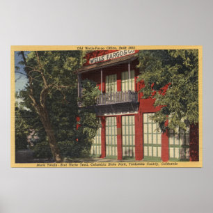 Póster Vista do escritório velho de Wells Fargo (1855)