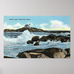 Póster Vista do farol do Nubble